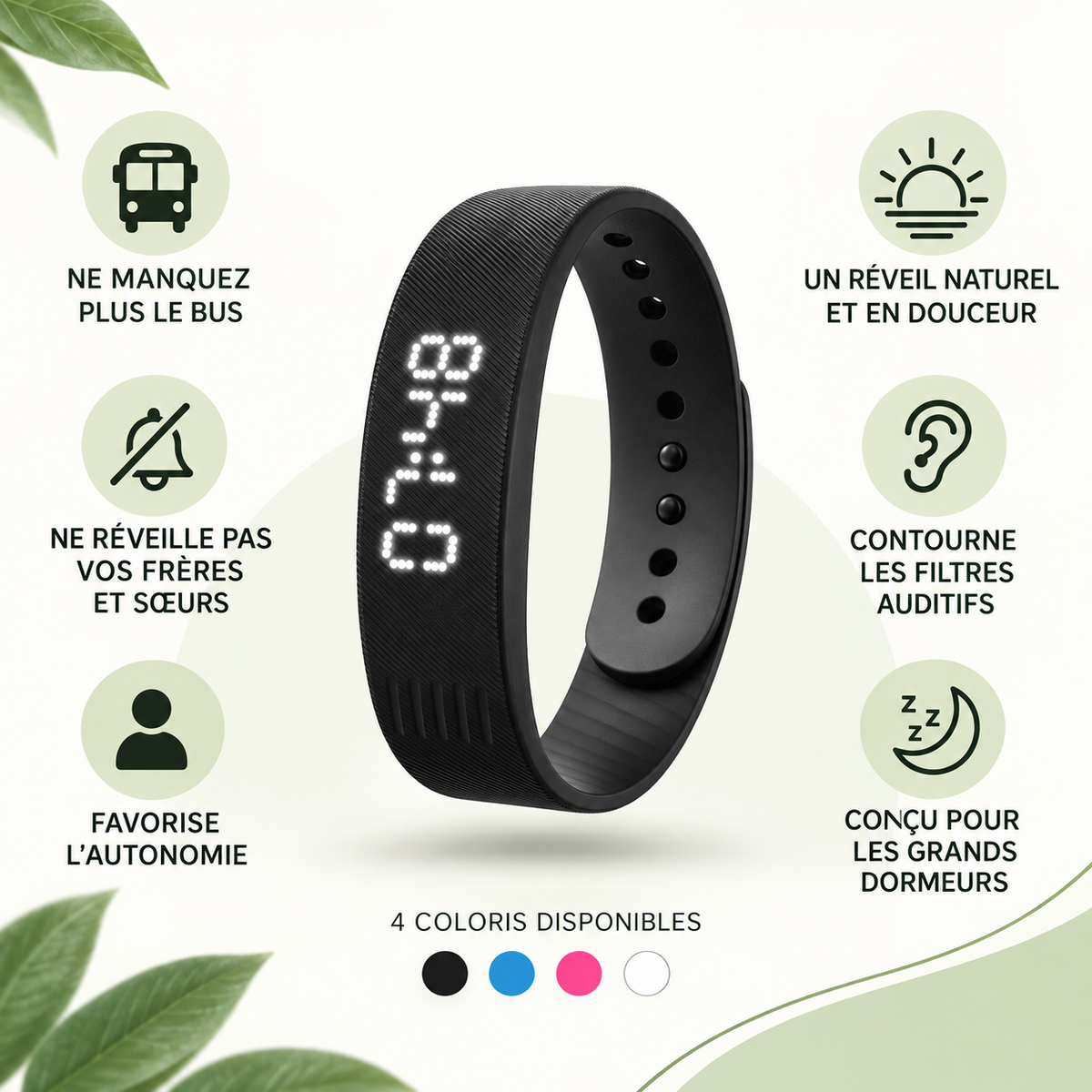 EVEA - Réveil Douceur | Bracelet Réveil Silencieux à Vibrations
